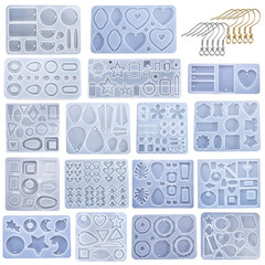 Silicone Resin Jewelry Mold Heart Moon Pendant DIY Craft US
