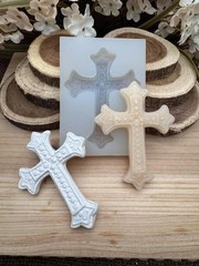 Gemstone Cross handmade silicone mold for crafts