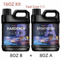 Clear Epoxy Resin – 32oz 64oz 1 Gallon Kit – Volume Total Fast Cure 1:1 DIY Art
