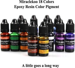 Translucent 18-Color Epoxy Resin Colorant Set – Ideal for Crafting Enthusiasts