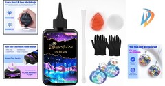 Self-Leveling UV Resin 100g Kit – Fast Curing Low Odor for Exquisite Crafts