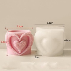 Heart Cup Cylinder Candle & Resin Mold – Resin Casting Silicone Molds for Hom…