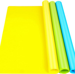 LEOBRO Silicone Mats, 3 PCS Silicone Mats for Crafts, Resin Molds, Play Dough Ma