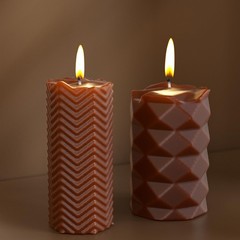 2 Pack Stripe Cylinder Pillar Spiral Candle Resin Mold – Resin Casting Silico…