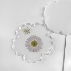 6 PCS Flower Silicone Resin Molds Large Resin Tray Mold Flower Shape Coaster …