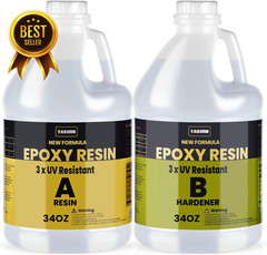 68oz UV Resistant Epoxy Resin Kit Crystal Clear High Gloss Casting Resin