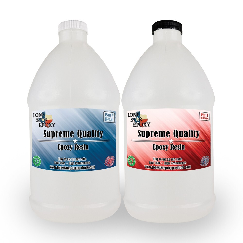 Lonestar epoxy resin, 2 part, 1 gallon kit, clear resin, crafts, art, coating,