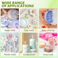 Translucent 16oz Silicone Mold Making Kit – Easy 1:1 Mix for Bubble-Free Molds