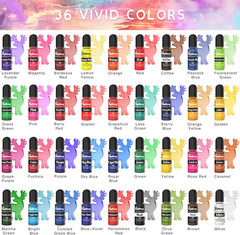 Epoxy Resin Pigment – 36 Color Liquid Translucent Colorant, Highly Concentrated