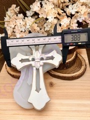 Cross with Fleur de Lis, handmade silicone mold for crafts