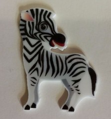 Flat Back Resins (Lot of 2 for $1.50) Cute Zebra Wild Animal Zoo Striped Equine