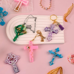 Cross Resin Molds,12 Cavity Epoxy Resin Cross Molds Silicone Molds for Keychain