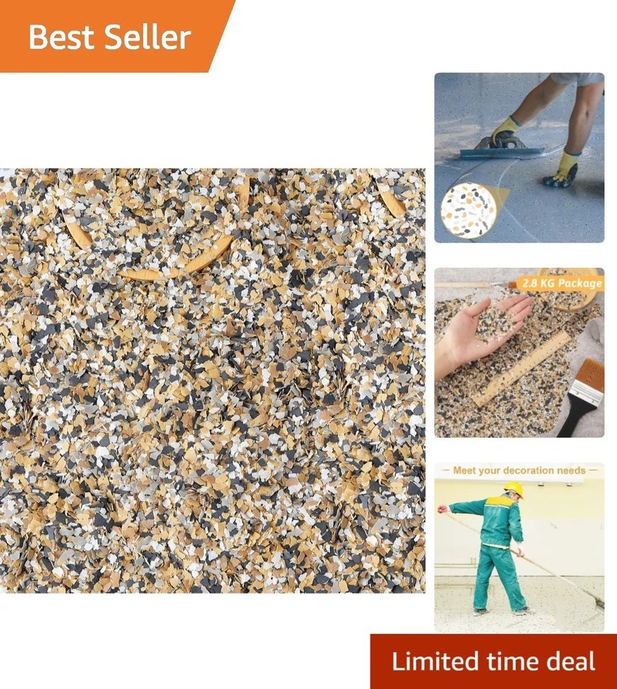 Decorative Color Chips for Epoxy Floors 2.8Kg MultiColor Garage Coating