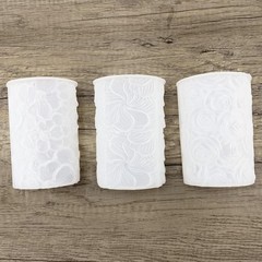 3pcs Flower Cylinder Candle Silicone Molds for Candle Making Soaps Light Resi…