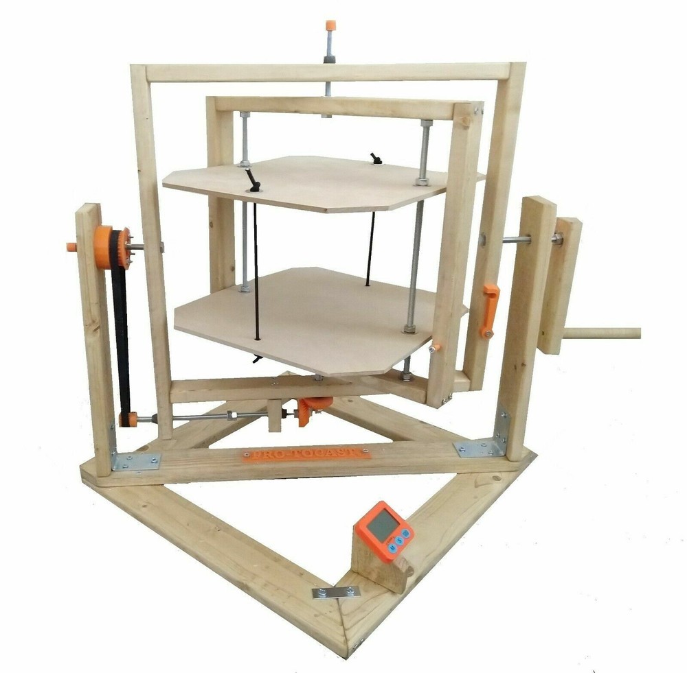 Pro-tocast Manual Rotocaster with 12″ Plates – For Resin Casting & Prop Making
