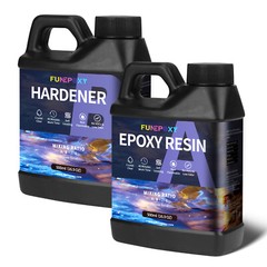 FUNEPOXY Crystal Clear Epoxy Resin Kit for Table Top Epoxy Resin – 1L Kit