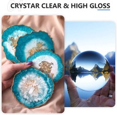 Crystal Clear Epoxy Resin Kit 1 Gallon Self-Leveling Coating and Casting Resin