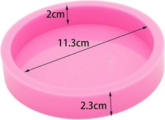 Super Shiny 4.5 Inches Round Coaster Mold Thick Silicone Coaster Mold 0.75″ D…