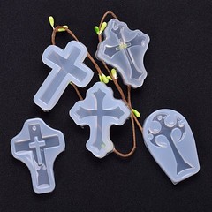 5PCS DIY Silicone Cross Resin Mold Jewelry Epoxy Making Casting Mould Craft Tool