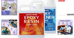 72oz Crystal Clear Epoxy Resin – Anti-Yellowing, Easy Mix for DIY Art Projects