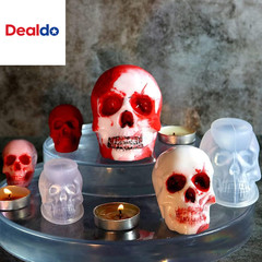 3D Skull Silicone Resin Mold Set Large Medium Small Clear Casting Molds