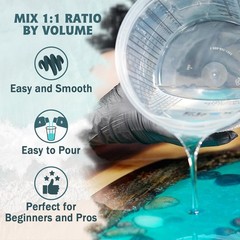 1 Gallon Crystal Clear Epoxy Resin Kit – Self-Leveling Deep Pour Casting