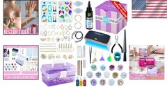 Vibrant UV Resin Jewelry Making Kit with Lamp & Accessories – Ideal Holiday Gift