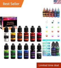 Mixable 12 Color Epoxy Resin Pigment Kit, 10ml Each – Ideal for Jewelry & Crafts