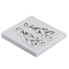 Baroque Scroll Relief Lace Polymer Clay Mold Silicone Molds DIY Crafts