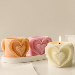 Heart Cup Cylinder Candle & Resin Mold – Resin Casting Silicone Molds for Hom…