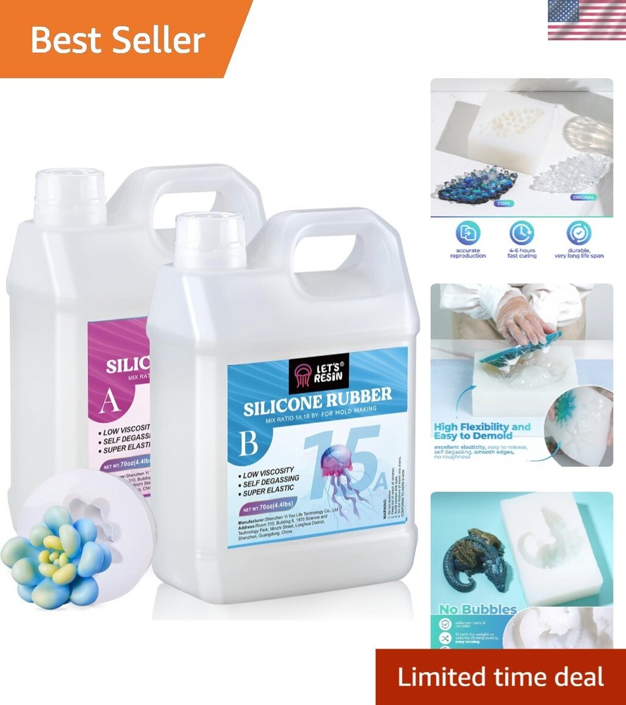 Platinum-Cured Liquid Silicone Rubber Kit – 1 Gallon for Smooth Mold Creation