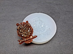 Handmade owl diamond pendant A mold-MOLD ONLY-
