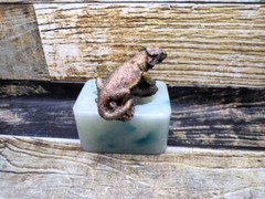 Handmade 4 inch long bearded dragon on a log mold. mold only