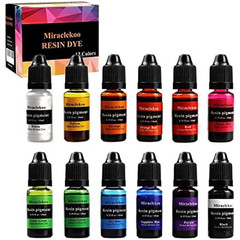 12 Colors Epoxy Resin Color Dye Colorant Liquid Epoxy Resin Pigment,10Ml Each