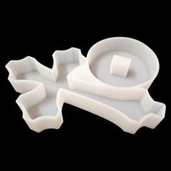 Standing Cross Box Resin Silicone Mold, Jar Storage Mould with Lid for Ornament
