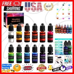 12 Colors Epoxy Resin Color Dye Colorant Liquid Epoxy Resin Pigment,10Ml Each