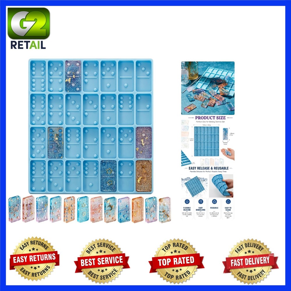 Versatile 28-Cavity Silicone Mold for Jewelry, Candy & More – Classical Blue