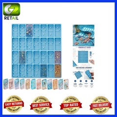 Versatile 28-Cavity Silicone Mold for Jewelry, Candy & More – Classical Blue