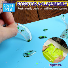 LEOBRO Silicone Mats, 3 PCS Silicone Mats for Crafts, Resin Molds, Play Dough Ma