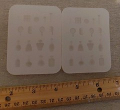 Set Of 6 Silicone Resin Molds For Fashion Doll Accessories Design