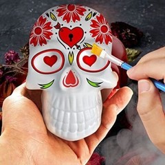 SKULL MOLD SILICONE 3D EPOXY RESIN CANDLES CANDY CHOCOLATE SOAP FONDANT 4 SIZES