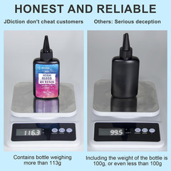 UV Resin, 300G High Gloss UV Resin Clear Solar Cure Sunlight Activated Glue Hard