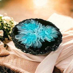 Lg 5 oz Volume Silicone Crystal Edged Tapered Coaster Mold