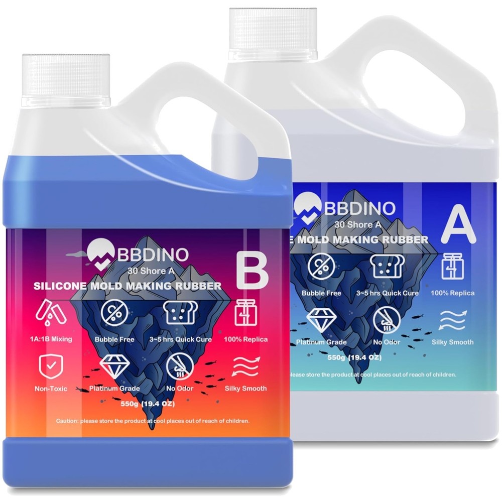Liquid Silicon Mold Making Kit 30A Sapphire Blue