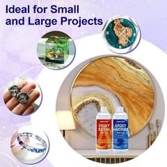 Durable Crystal Clear Epoxy Resin 16oz – Self-Leveling & UV Resistant for Art