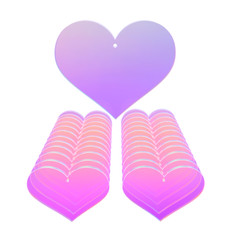 Heart Shaped Iridescent 3″ Acrylic Tile with Hole for Crafts and Party Decor