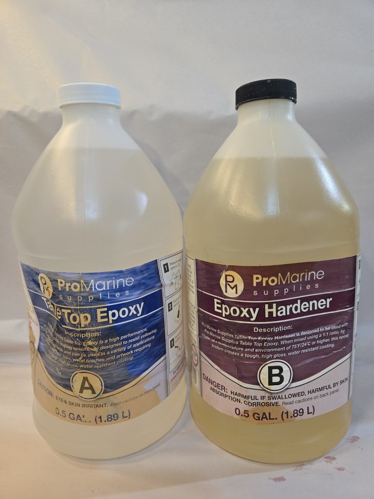 ProMarine Epoxy Resin Kit 1 Gallon Casting & Coating Craft Table Top Clear