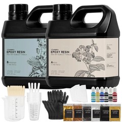 Epoxy Resin 64oz – Crystal Clear Art Resin & Hardener Kit for Beginners, Fast