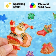 JDiction Glitter Colored UV Resin, 8 Colors Metallic Resin with Multicolor