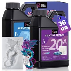 LET’S RESIN Silicone Mold Making Kit 36oz, 20A Flexible & Translucent